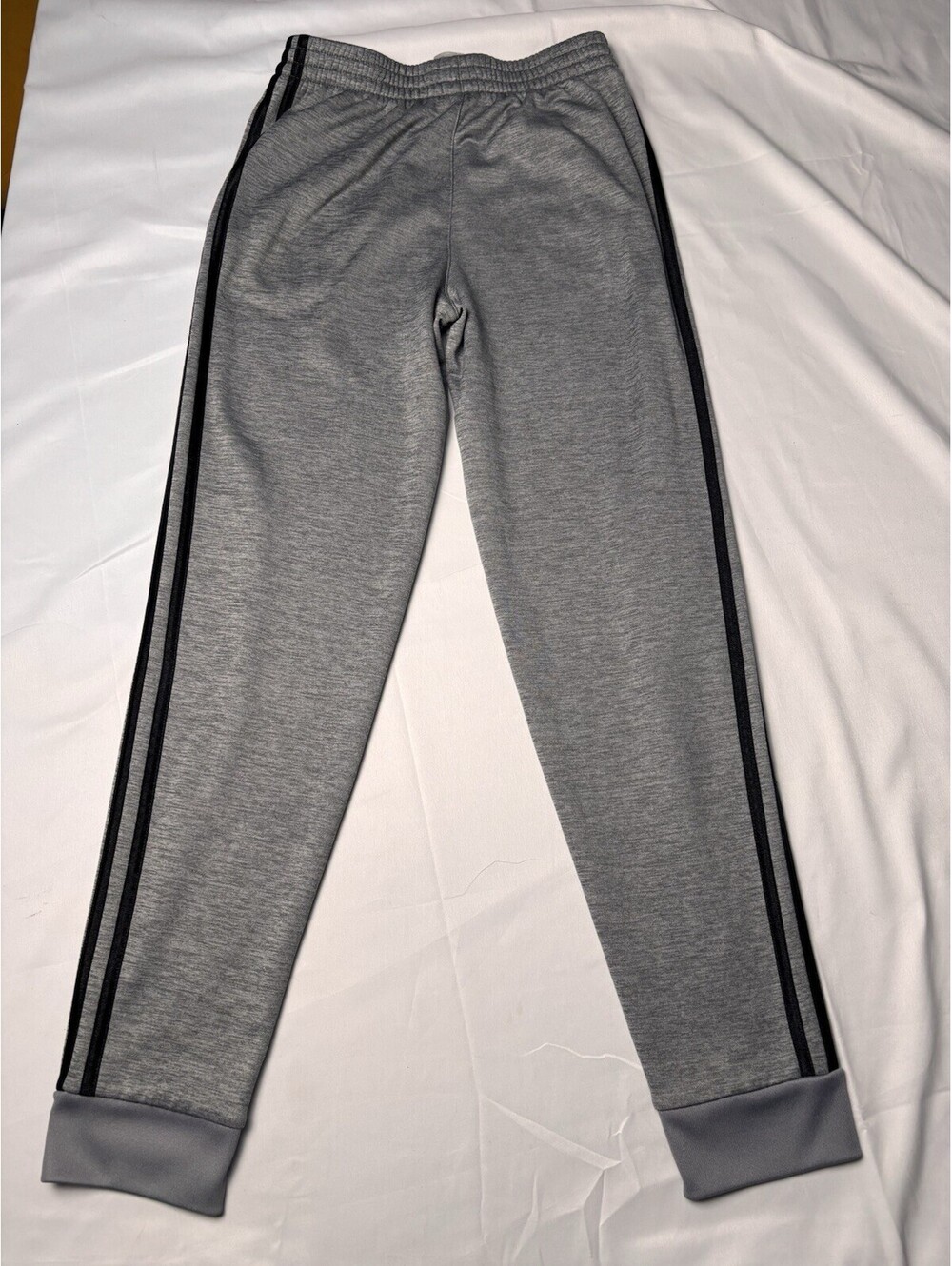Adidas Kids Size Large Sweat Pants Grey And Black 14-16 - Picture 5 of 8